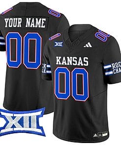 Custom Kansas Jayhawks Jersey Name and Number 2024 Vapor College Football Vapor Limited Black
