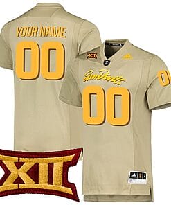 Custom Arizona State Sun Devils Jersey Name and Number College Football Tan Premier All Stitched
