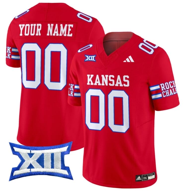 Custom Kansas Jayhawks Jersey Name and Number 2024 Vapor College Football Vapor Limited Red