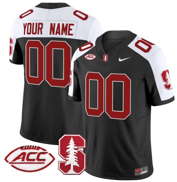Custom Stanford Cardinal Jersey Name and Number Vapor Limited College Football Stitched Black Alternate