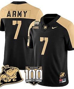 Champ Harris Jersey #7 Army Black Knights Vapor Limited College Football Stitched Black Alternate