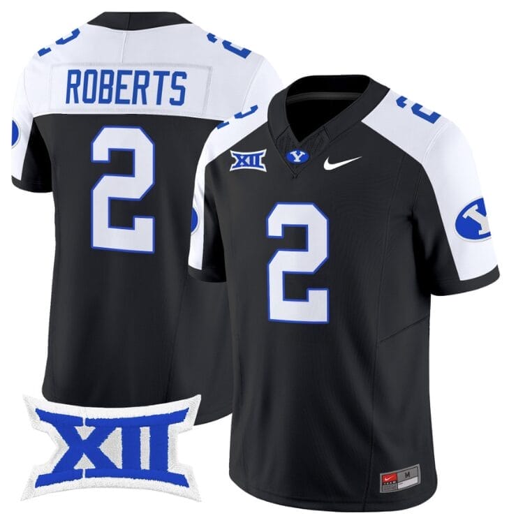 Chase Roberts Jersey #2 BYU Cougars Vapor Limited College Football Stitched Black Alternate