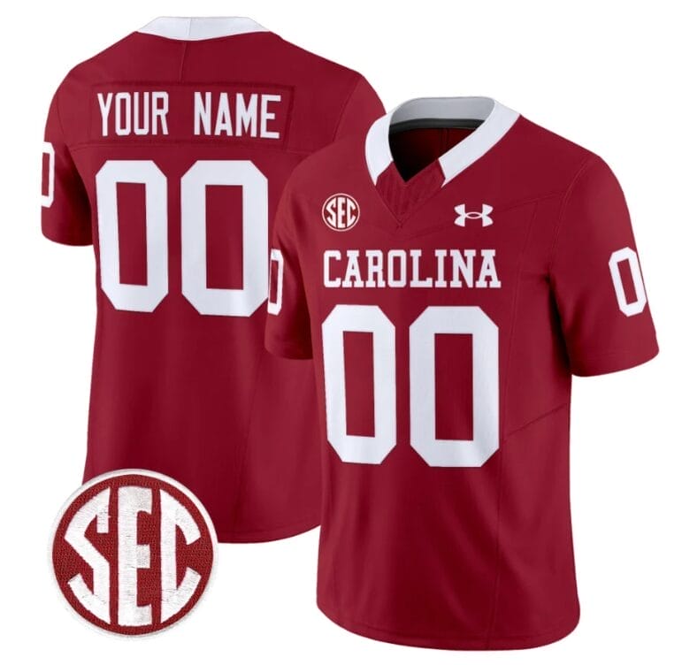 Custom South Carolina Gamecocks Jersey Name and Number Football 1980 Throwback Vapor Limited Garnet