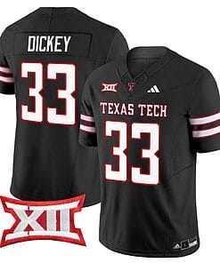 Cameron Dickey Jersey #33 Texas Tech Red Raiders Vapor Limited Football Black