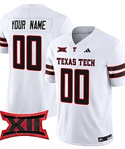 Custom Texas Tech Red Raiders Jersey Name and Number Vapor Limited Football White