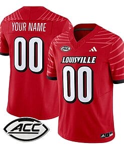 Custom Louisville Cardinals Jersey Name and Number Vapor Football Stitched Red