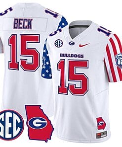 Carson Beck Jersey #15 Georgia Bulldogs American Style Vapor Limited Football Stitched White