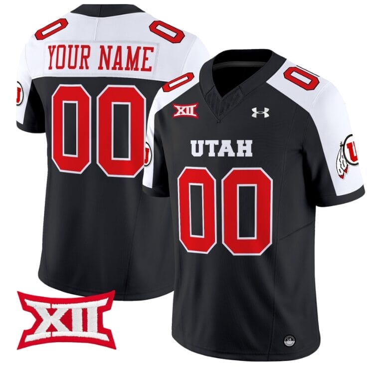 Custom Utah Utes Jersey Name and Number Vapor Limited College Football Stitched Black Alternate