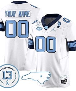 Custom North Carolina Jersey Name and Number Vapor College Football Stitched Alternate White