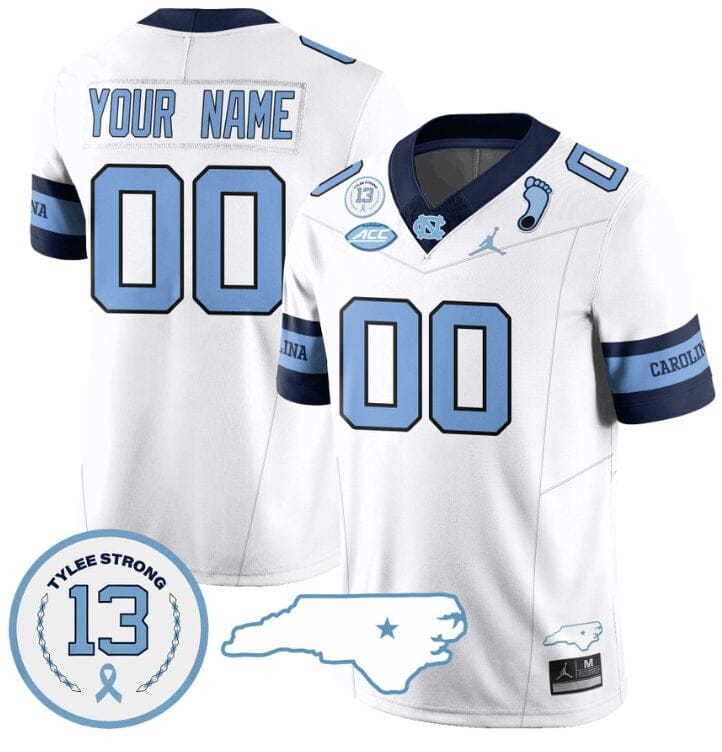 Custom North Carolina Jersey Name and Number Vapor College Football Stitched Alternate White