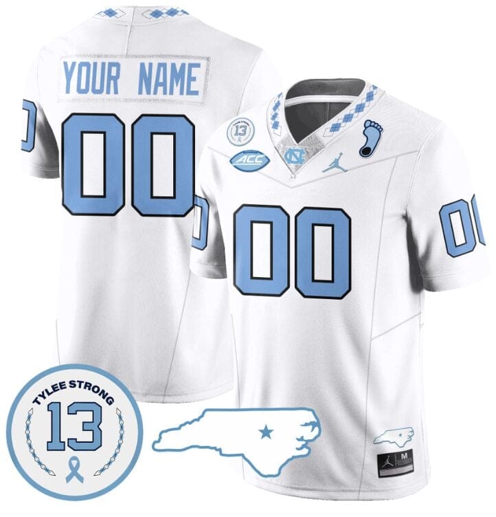 Custom North Carolina Jersey Name and Number Vapor College Football Stitched White