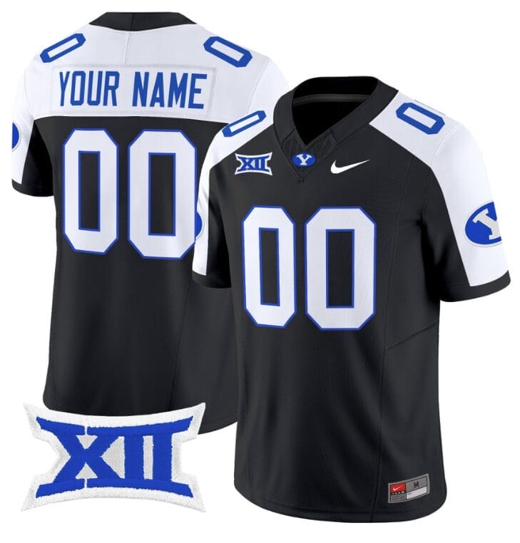 Custom BYU Cougars Jersey Name and Number Vapor Limited College Football Stitched Black Alternate