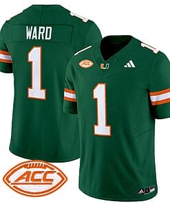 Cam Ward Jersey #1 Miami Hurricanes Vapor Football Stitched Green