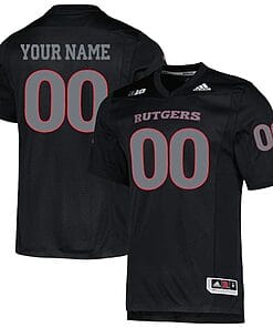 Custom Rutgers Scarlet Knights Jersey Name and Number College Football Black Alternate Game All Stitched