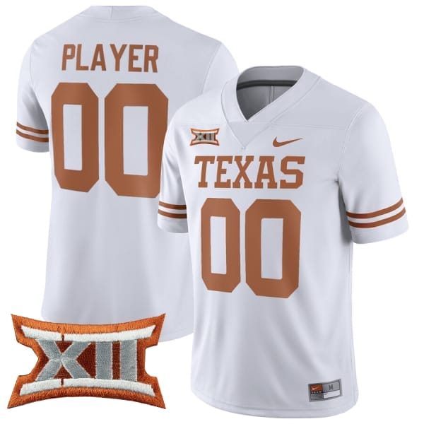 Custom Texas Longhorns Jersey Name and Number College Football White Game All Stitched