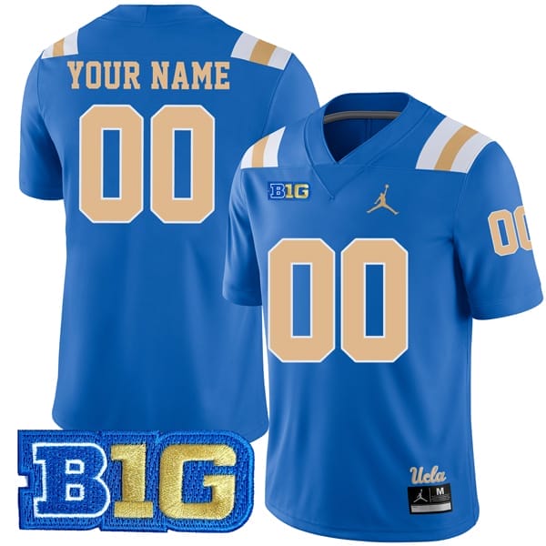 Custom UCLA Bruins Jersey Name and Number College Football Blue Home All Stitched