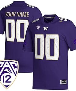 Custom Washington Huskies Jersey Name and Number College Football Purple All Stitched