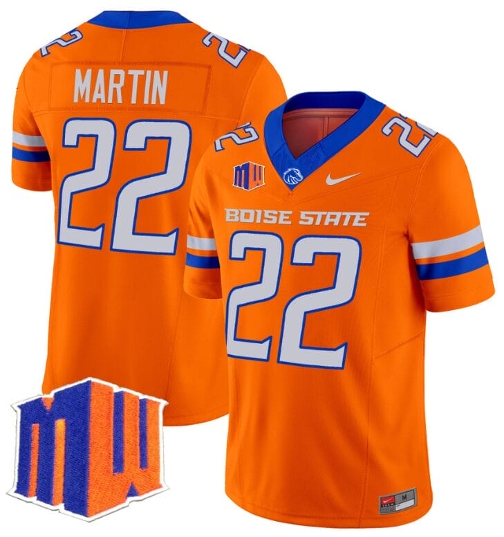 Doug Martin Jersey #22 Boise State Broncos Vapor Limited College Football Stitched Orange