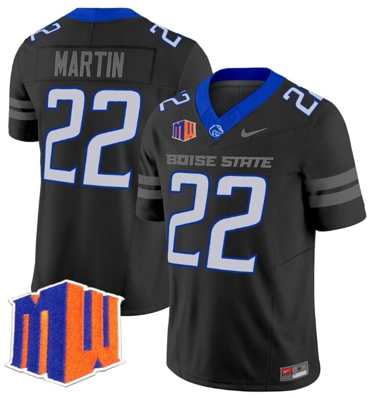 Doug Martin Jersey #22 Boise State Broncos Vapor Limited College Football Stitched Black