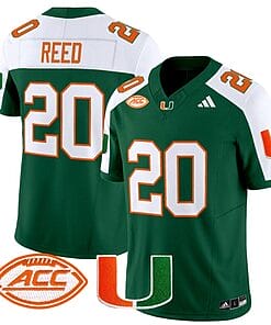 Ed Reed Jersey #20 Miami Hurricanes Vapor Football Stitched Green Alternate