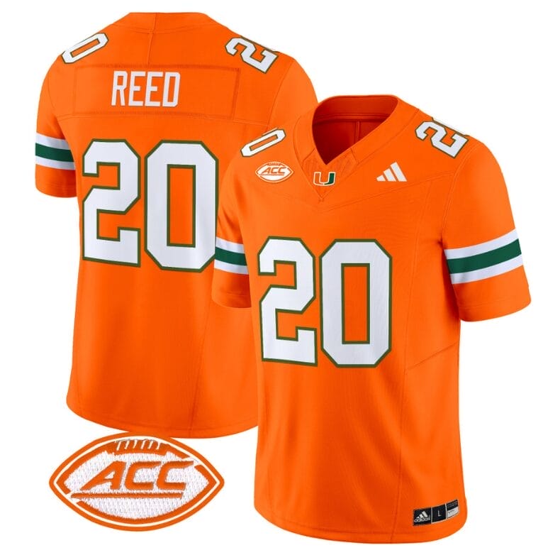Ed Reed Jersey #20 Miami Hurricanes Vapor Football Stitched Orange