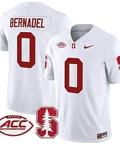 Gaethan Bernadel Jersey #0 Stanford Cardinal Vapor Limited College Football Stitched White