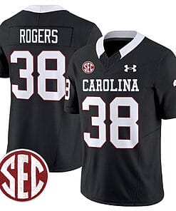 George Rogers Jersey #38 South Carolina Gamecocks Football 1980 Throwback Vapor Limited SEC Patch Black