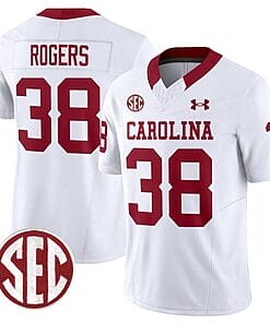 George Rogers Jersey #38 South Carolina Gamecocks Football 1980 Throwback Vapor Limited SEC Patch White
