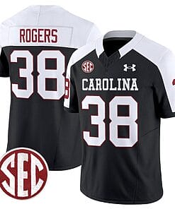 George Rogers Jersey #38 South Carolina Gamecocks Football 1980 Throwback Vapor Limited SEC Patch Black Alternate