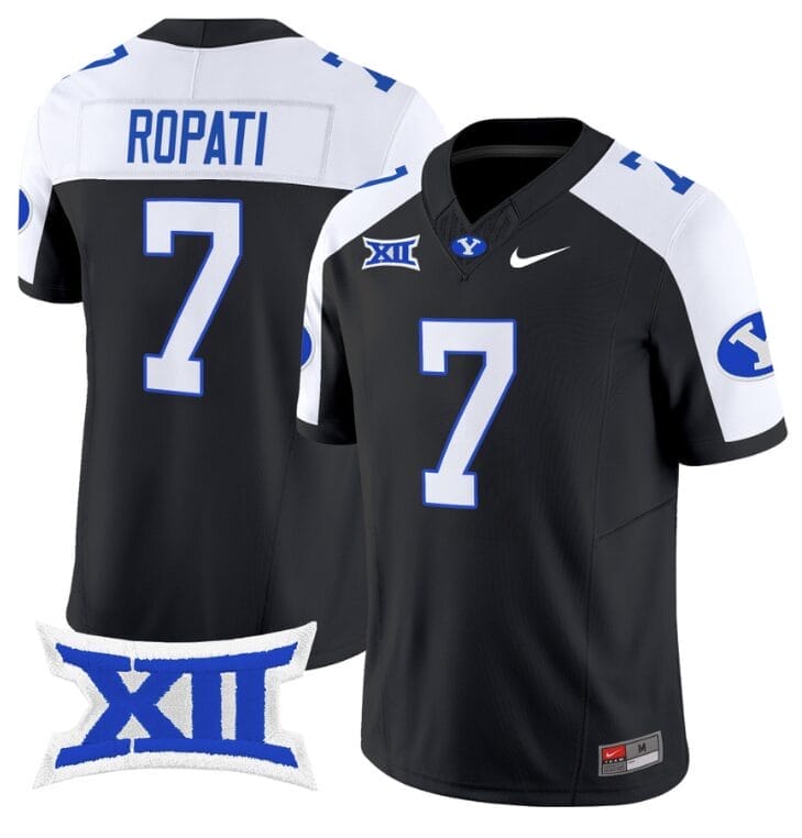 Hinckley Ropati Jersey #7 BYU Cougars Vapor Limited College Football Stitched Black Alternate