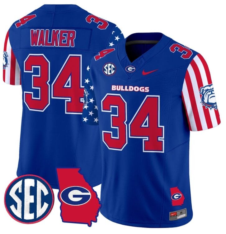 Herschel Walker Jersey #34 Georgia Bulldogs American Style Vapor Limited Football Stitched Royal