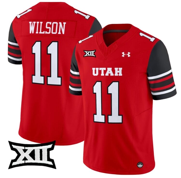 Isaac Wilson Jersey #11 Utah Utes Vapor Limited College Football Stitched Red