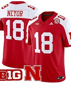 Isaiah Neyor Jersey #18 Nebraska Cornhuskers Vapor Limited Football Scarlet Alternate