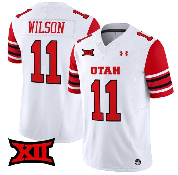 Isaac Wilson Jersey #11 Utah Utes Vapor Limited College Football Stitched White