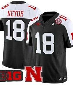 Isaiah Neyor Jersey #18 Nebraska Cornhuskers Vapor Limited Football Black Alternate