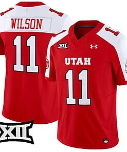 Isaac Wilson Jersey #11 Utah Utes Vapor Limited College Football Stitched Red Alternate
