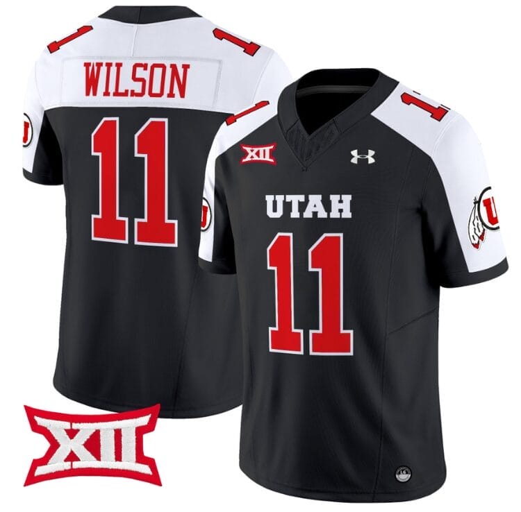 Isaac Wilson Jersey #11 Utah Utes Vapor Limited College Football Stitched Black Alternate