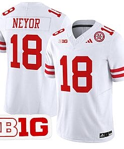 Isaiah Neyor Jersey #18 Nebraska Cornhuskers Vapor Limited Football Whtie