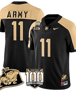 Isaiah Alston Jersey #11 Army Black Knights Vapor Limited College Football Stitched Black Alternate
