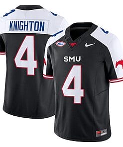 Jaylan Knighton Jersey #4 SMU Mustangs Icy College Football Vapor Limited Black Alternate