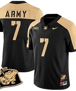 Jimmy Ciarlo Jersey #7 Army Black Knights Jersey Rocky The Bulldog Patch Vapor Limited College Football Stitched Black Alternate