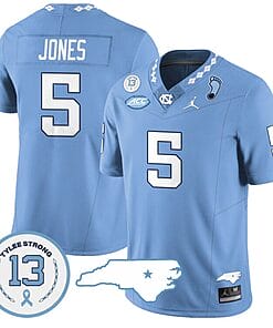 JJ Jones Jersey #5 North Carolina Tar Heels Vapor College Football Stitched Blue