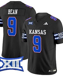 Jason Bean Jersey #9 Kansas Jayhawks 2024 Vapor College Football Vapor Limited Black