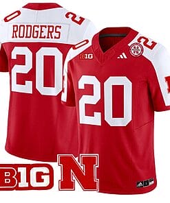Johnny Rodgers Jersey #20 Nebraska Cornhuskers Vapor Limited Football Scarlet Alternate
