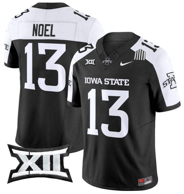 Jaylin Noel Jersey #13 Iowa State Cyclones Vapor Limited College Football Stitched Black Alternate