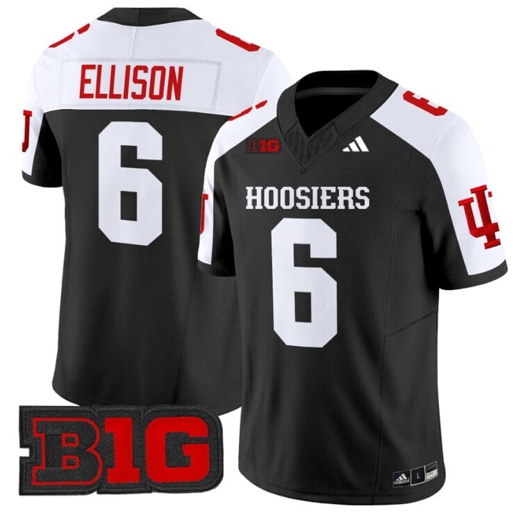 Justice Ellison Jersey #6 Indiana Hoosiers Vapor Limited Football Black Alternate