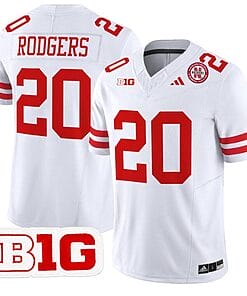 Johnny Rodgers Jersey #20 Nebraska Cornhuskers Vapor Limited Football White