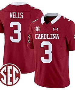 Juice Wells Jersey #3 South Carolina Gamecocks Football 1980 Throwback Vapor Limited Garnet
