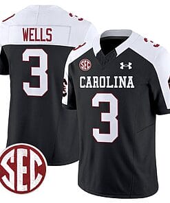 Juice Wells Jersey #3 South Carolina Gamecocks Football 1980 Throwback Vapor Limited Black Alternate