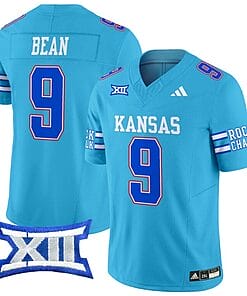 Jason Bean Jersey #9 Kansas Jayhawks 2024 Vapor College Football Vapor Limited Old Ku